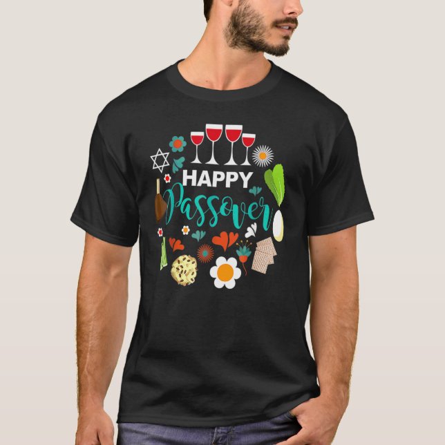 T-shirt Joyeux dîner de Seder de repas de Pâques 2 (Devant)
