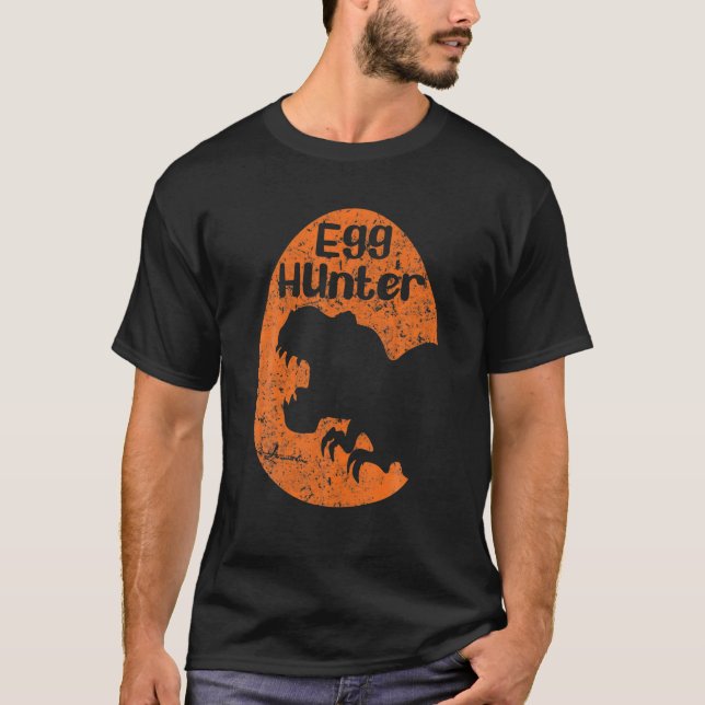 T-shirt Joyeux Dinosaure de Pâques Costume Trex Egg Hunter (Devant)