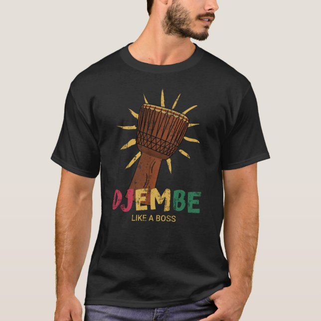 T-shirt Joyeux Djembe comme un patron African Drum (Devant)