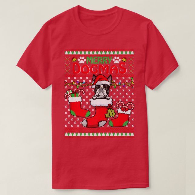 T-shirt Joyeux Dogmas Boston Terrier Chien Drôle Mauvais N (Design devant)