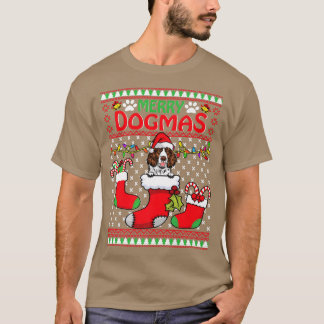 T-shirt Joyeux Dogmes English Springer Spaniel Chien Noël