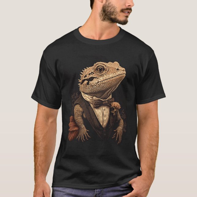 T-shirt Joyeux dragon à tête hérissée (Devant)
