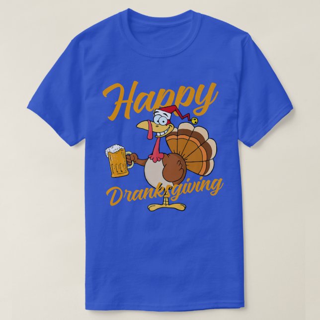 T-shirt Joyeux Dranksgiving Drôle Thanksgiving (Design devant)