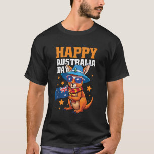 T-shirt Joyeux drapeau australien de la fête de l'Australi
