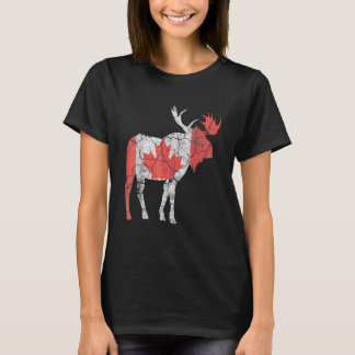 T-shirt Joyeux drapeau canadien de la feuille d'érable de