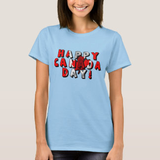 T-shirt Joyeux drapeau de la fête du Canada