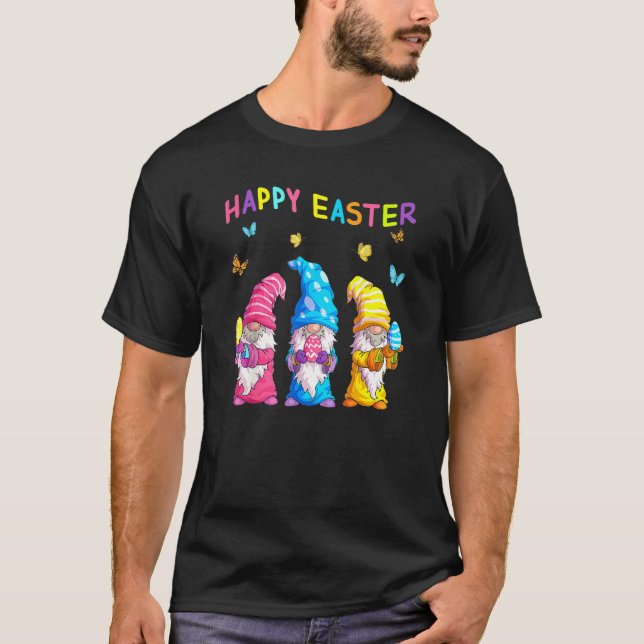 T-shirt Joyeux Easter drôle Gnome Christian Easter Day Egg (Devant)
