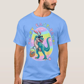 T-shirt Joyeux Eastrawr mignon Dinosaur Bunny Oreilles Hap
