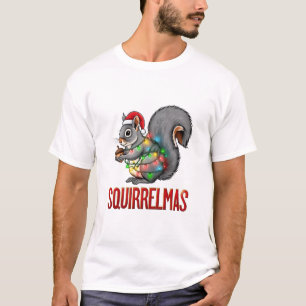 T-shirt Joyeux Écureuil Noël Drôle de Vacances de Noël d'É