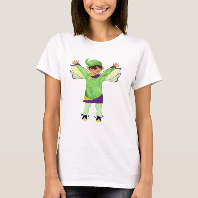 T-shirt Joyeux Elfe Vert (Devant)
