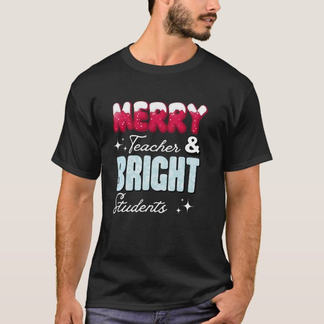 T-shirt Joyeux enseignant et élèves brillants enseignant C (Devant)