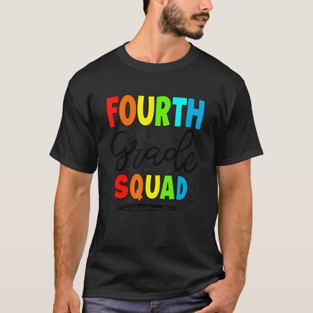 T-shirt Joyeux Escadron de 4e année du premier jour de ret (Devant)