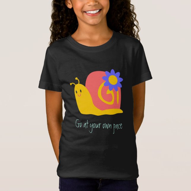 T-Shirt Joyeux escargots mignons escargots propre rythme (Devant)