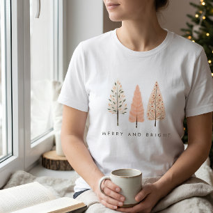 T-shirt Joyeux et brillant Boho Noël Arbre femmes