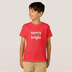 T-shirt Joyeux et brillant de Noël pour enfants