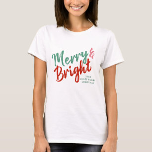 T-shirt Joyeux et brillant design de script peint