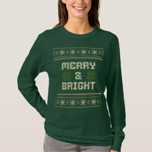 T-shirt Joyeux et brillant pull de Noël Nordic Knit