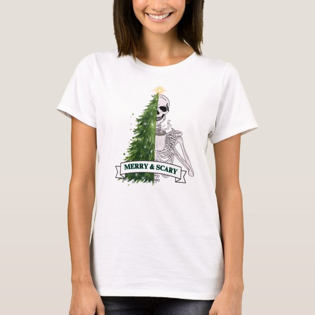 T-shirt Joyeux et effrayant (Devant)