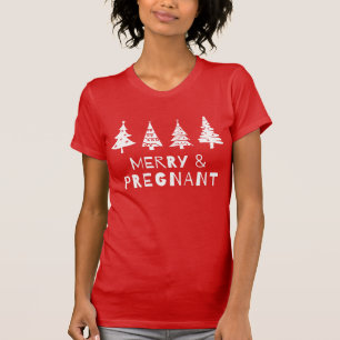 T-shirt Joyeux et enceinte à Noël