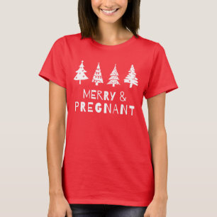 T-shirt Joyeux et enceinte à Noël
