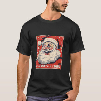 T-shirt Joyeux Et Lumineux Bon Père Noël Casquette Smile C