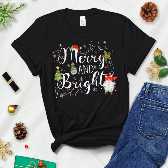 T-shirt Joyeux et lumineux, Chemise de Noël pour femmes, J (Créateur téléchargé)