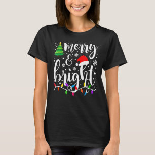 T-shirt Joyeux Et Lumineux Feux De Noël Famille Christma