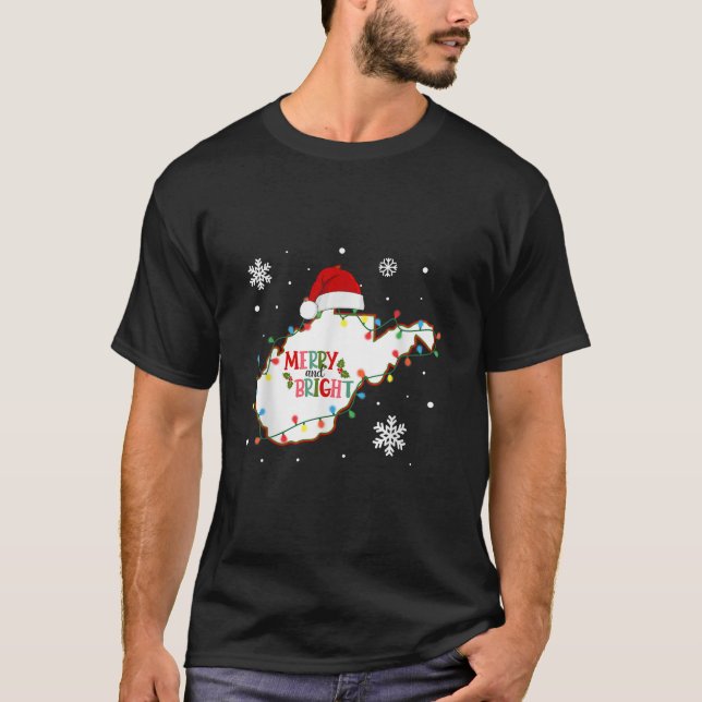 T-shirt Joyeux Et Lumineux Feux De Noël Noël Noël Noël Vie (Devant)