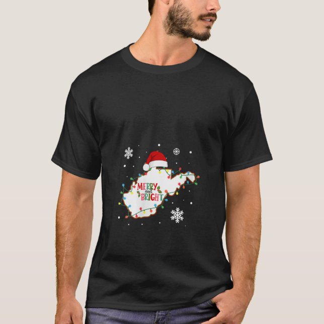 T-shirt Joyeux Et Lumineux Feux De Noël Noël Noël Noël Vie (Devant)