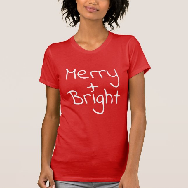 T-shirt Joyeux Et Lumineux Noël (Devant)