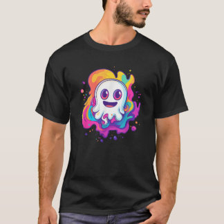 T-shirt Joyeux Fantôme avec éclat coloré