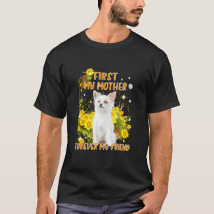 T-shirt Joyeux Fête des Mères Chien Maman Fleur de soleil