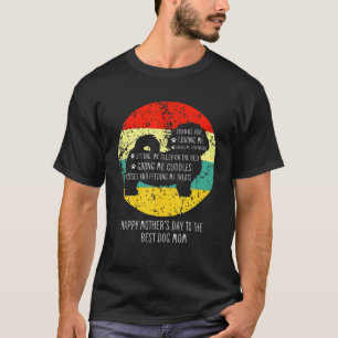 T-shirt Joyeux Fête des Mères Chien Maman Vintage Retro Sh