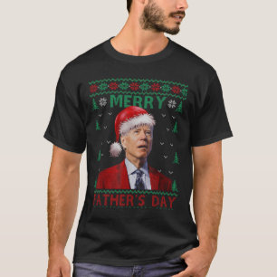T-shirt Joyeux Fête des pères Père Noël Joe Biden Noël Vil