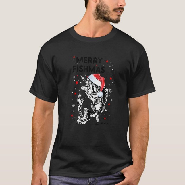 T-shirt Joyeux Fish Noël (Devant)