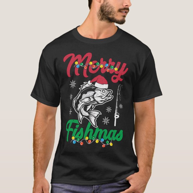 T-shirt Joyeux Fish Noël (Devant)
