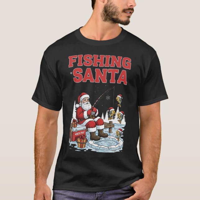 T-shirt Joyeux Fish Noël, Fishmastime (Devant)