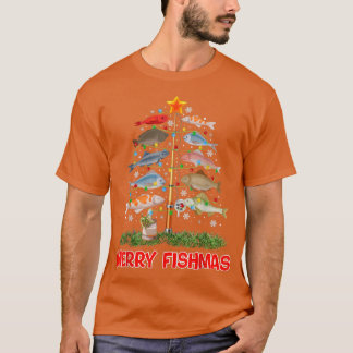 T-shirt Joyeux Fishmas Décor Arbre de Noël Amoureux de la 