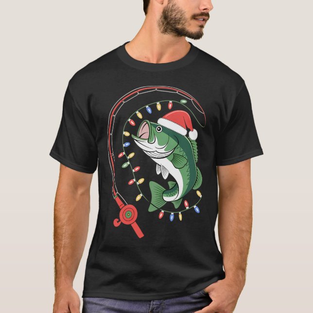 T-shirt Joyeux Fishmas Noël Pêche Oursin (Devant)