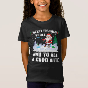 T-Shirt Joyeux Fishmas Poisson Drôle Pêcheur Noël
