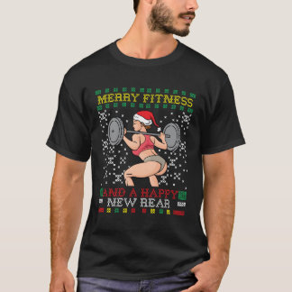 T-shirt Joyeux Fitness Et Un Joyeux Nouveau Arrière Miss P