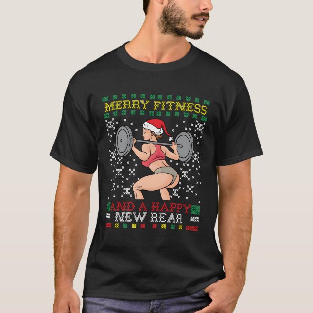 T-shirt Joyeux Fitness Et Un Joyeux Nouveau Arrière Miss P (Devant)