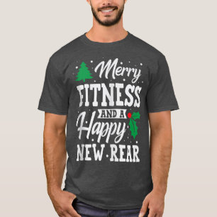 T-shirt Joyeux Fitness Happy New Rear Workout Noël