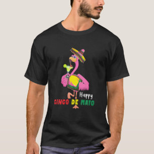 T-shirt Joyeux Flamant rose Cinco De Mayo Boire Margarita 