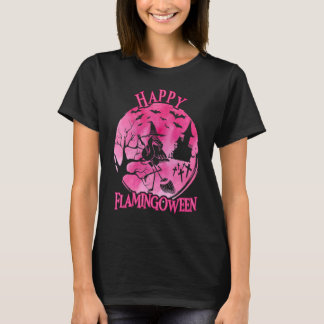 T-shirt Joyeux Flamingoween Flamant rose D'Automne Avec Sa