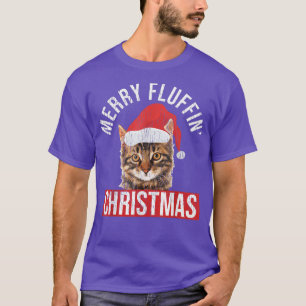 T-shirt Joyeux Fluffin Noël Amoureux de les chats Chat Pro