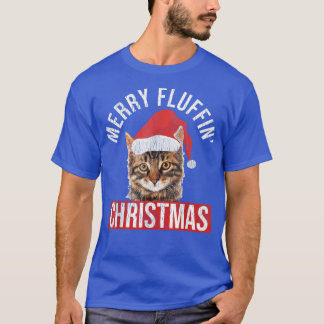 T-shirt Joyeux Fluffin Noël Amoureux de les chats Chat Pro