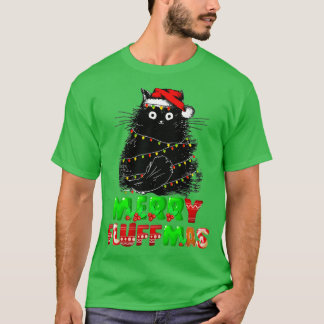 T-shirt Joyeux Fluffmas Catmas Noël Amoureux des chats Pèr