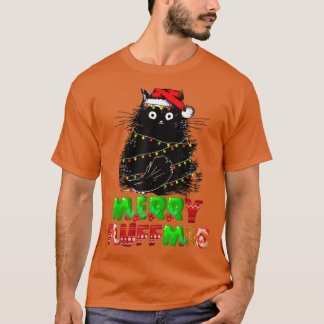 T-shirt Joyeux Fluffmas Catmas Noël Amoureux des chats Pèr