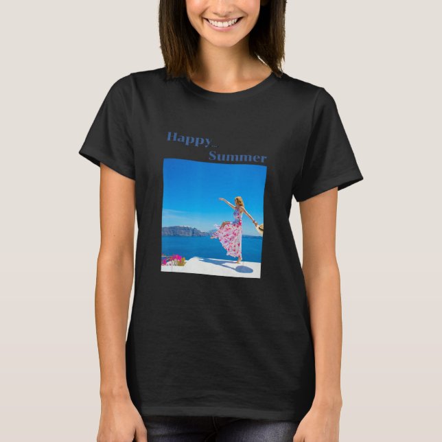 T-shirt Joyeux forfait de conception de thème été pour vot (Devant)
